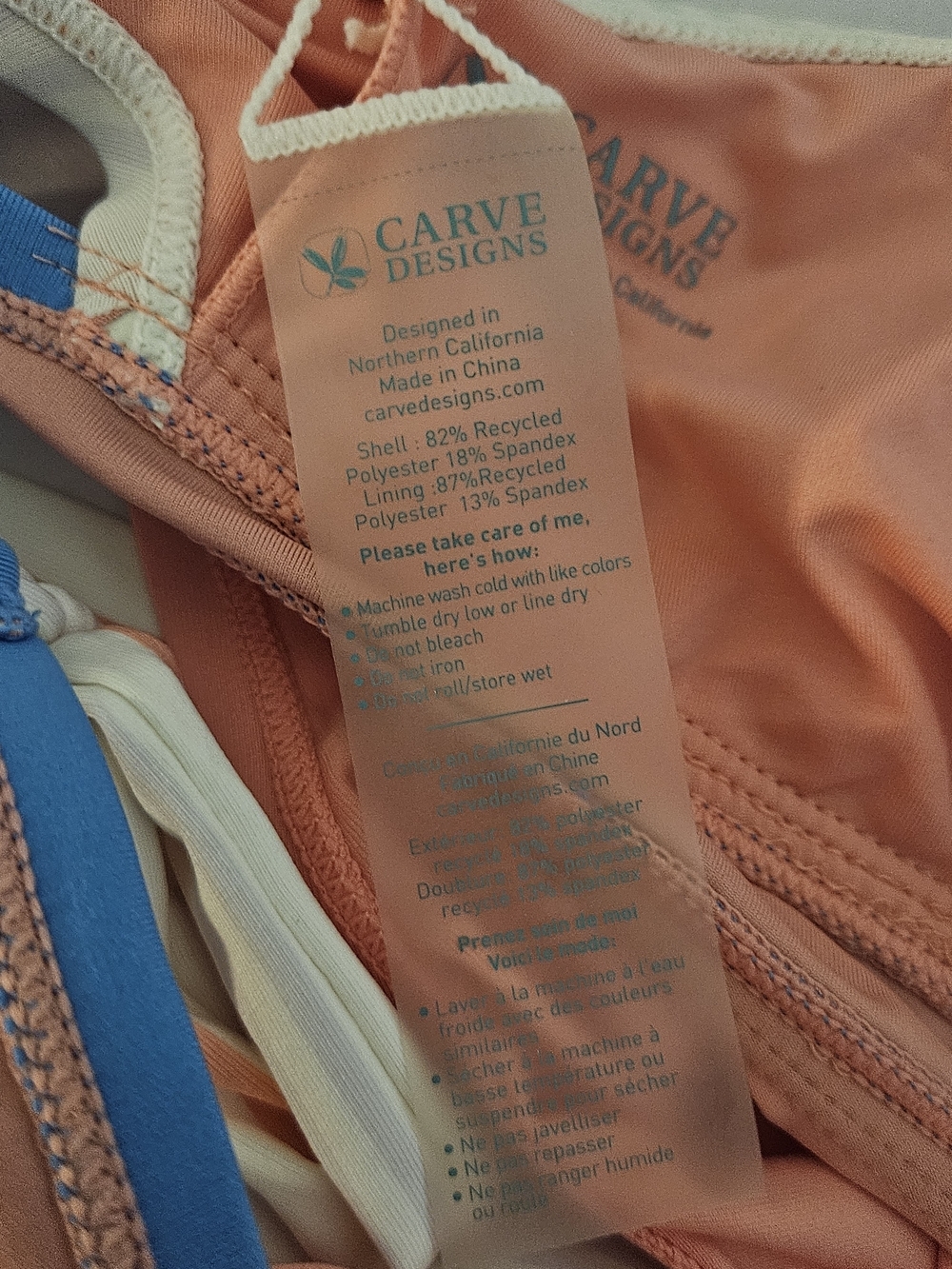 Carve Designs Tankini Swim Top Colorblock Halter Size Small Flowy - Picture 6 of 6